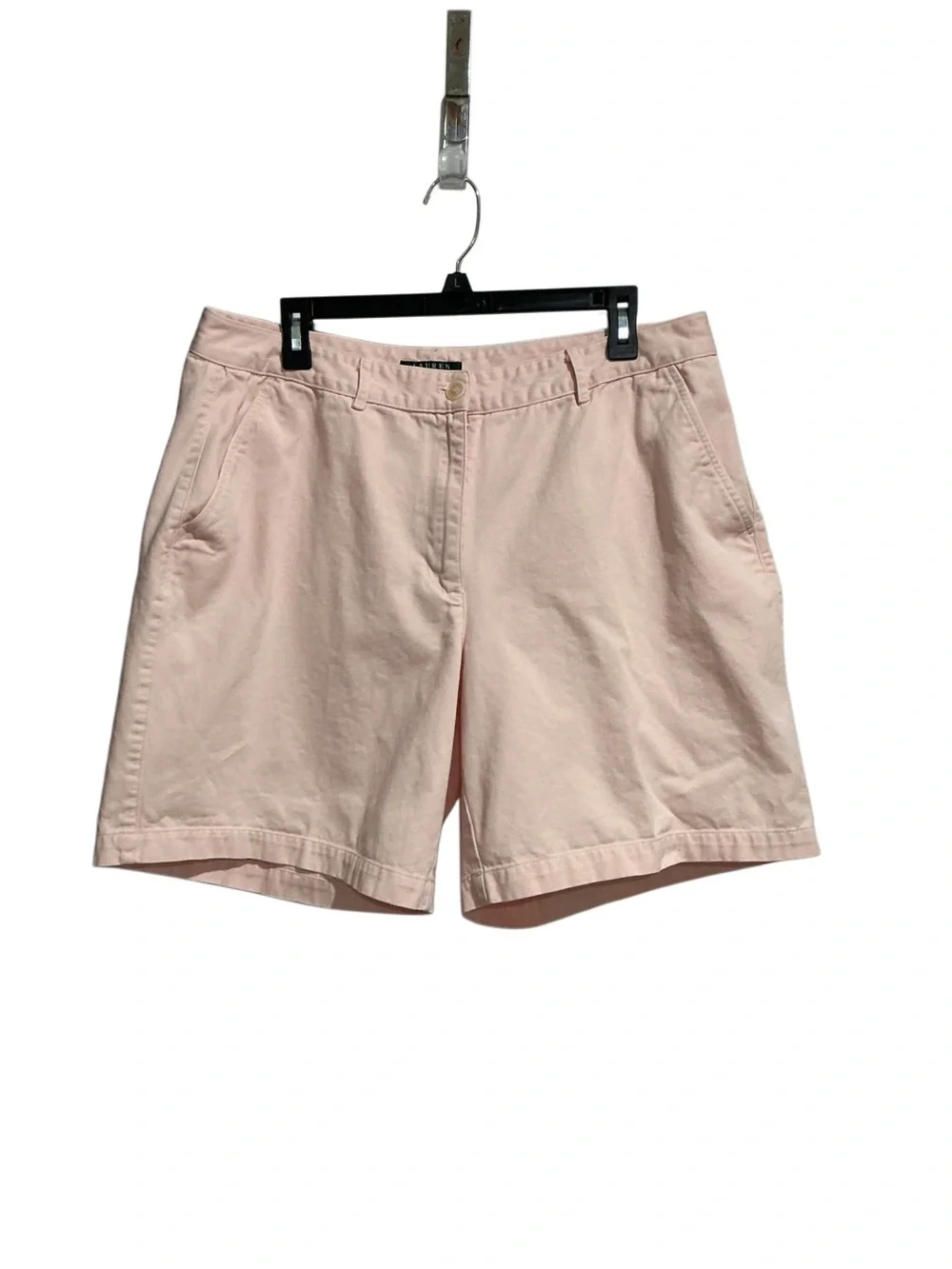 Lauren Ralph Lauren Women’s Twill Chino Shorts Light Pink High-Rise